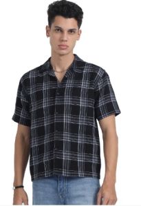 Jacquard Oversized Men Check Shirts