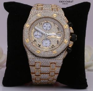 Moissanite diamond watch