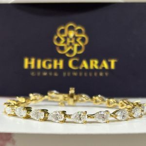 Pear Cut Diamond Bracelet This Is Very Beautiful Bracelet on Women & Girl