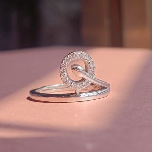 925 Silver Circle Diamond Ring