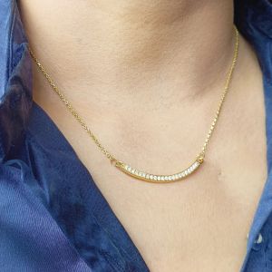 925 Silver Gold Plated Smile Pendant
