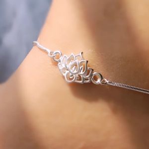 925 Silver Lotus Anklet