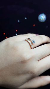 925 Silver Rose Gold Plated Ring