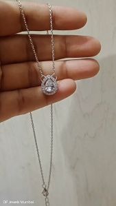 Sparkling Heart Halo Pendant Collier Necklace