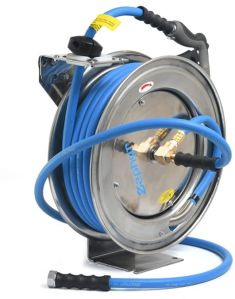 Zephyr Auto-Retractable Water Hose Reels 19mm x 15m Stainless Steel 304 (ZWR1915SS)