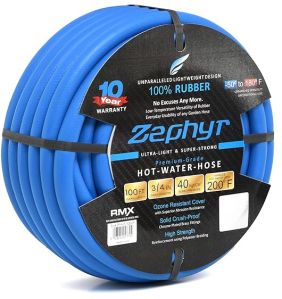 Zephyr Rubber Hot-N-Cold Water / Garden Hose 19mm X 5m With Fittings (ZW1905)