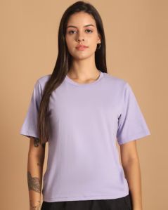 Ladies Plain Round Neck T Shirt