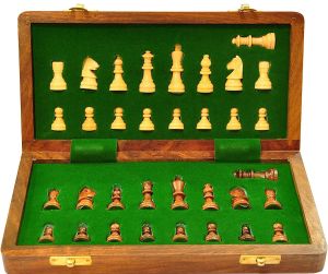 Handmade Foldable Magnetic Chess Board Set