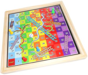 Wooden Ludo Snake & Ladder Magnetic Board Game