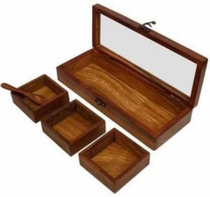Classic Handcrafted Wooden Spice Box