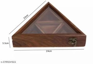 Triangle Wooden Spice Box