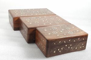 Sheesham Wood Jewellery Box Set Of 3