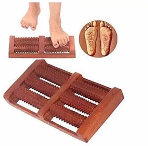 Brown Wooden Foot Massager