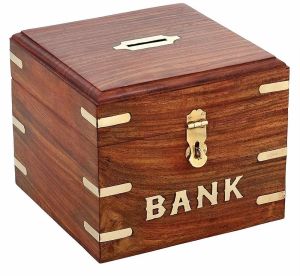 Handcrafted Wooden Piggy Bank