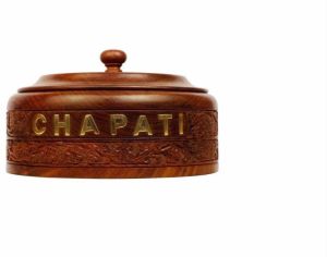 Handcrafted Wooden Chapati Box