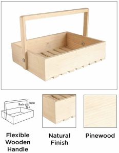 Pine Wood Hamper Tray