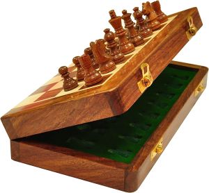 Handmade Foldable Magnetic Chess Board Set