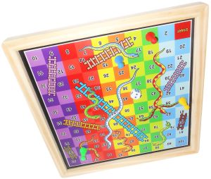 Wooden Ludo Snake & Ladder Magnetic Board Game