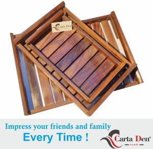 Brown Wooden Serving Tray