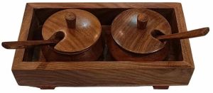 Wooden Mouth Freshner Jar With Spoon
