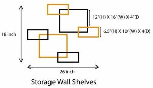Designer Wooden Wall Mounted Shelf