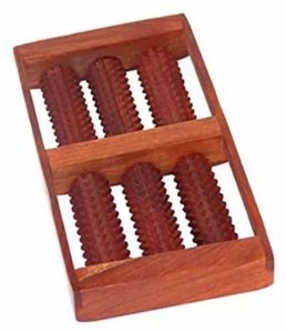 Brown Wooden Foot Massager