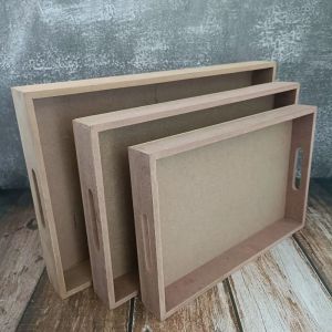 Plain Rectangular MDF Serving Tray