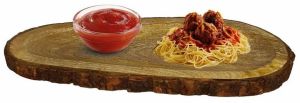 Oval Wooden Bark Serving Platter