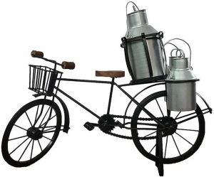 Handmade Wooden Wrought Iron Milkman Cycle