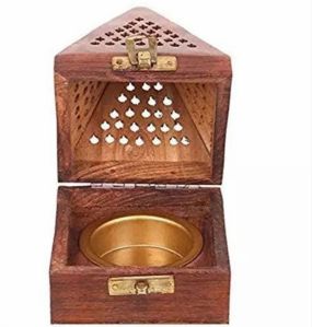 Wooden Pyramid Shape Loban Burner