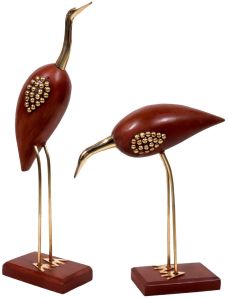 Wooden Love Birds Showpiece Set