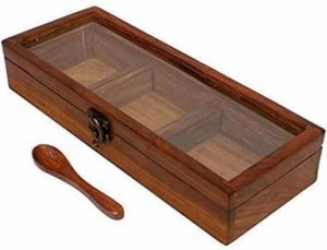 Classic Handcrafted Wooden Spice Box