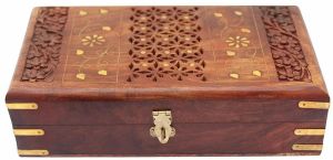 Handmade Rectangular Wooden Jewellery Box