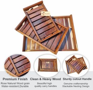 Brown Wooden Serving Tray
