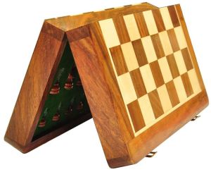 Handmade Foldable Magnetic Chess Board Set
