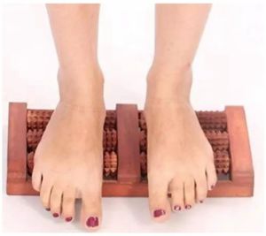 Brown Wooden Foot Massager