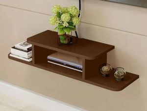 Brown Wooden Wall Mounted Shelf