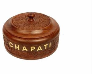 Handcrafted Wooden Chapati Box