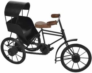 Handicraft Wooden Wrought Iron Cycle Rickshaw