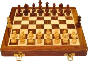 Handmade Foldable Magnetic Chess Board Set