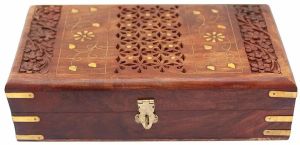 Handmade Rectangular Wooden Jewellery Box