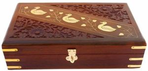 Rectangular Sheesham Wood Jewellery Box