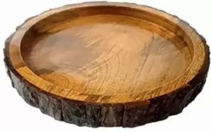 Round Wooden Serving Tray