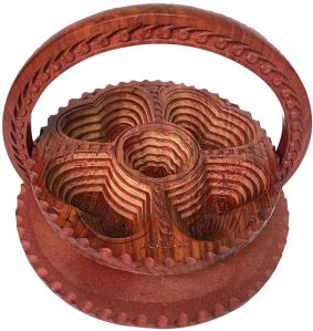 Sheesham Wood Foldable Dry Fruit Basket