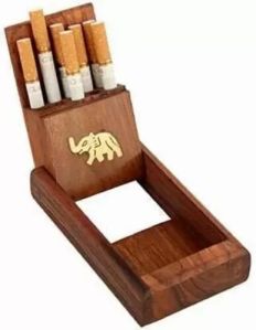 Wooden Cigarette Case Holder