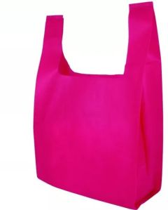 Pink Non Woven U Cut Bags