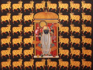 Shree Nath Ji with Cow Wall Painting