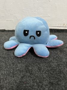 Blue Reversible Octopus Soft Toy