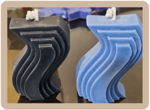 Multicolor Wave Pillar Candle