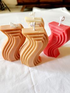 Multicolor Wave Pillar Candle